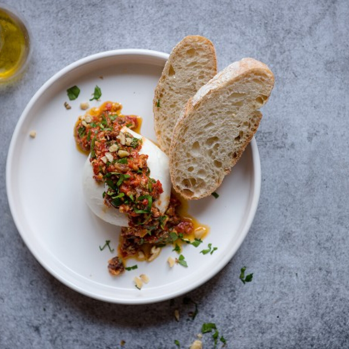 Reboot: mozzarella diós sültpaprika-krémmel