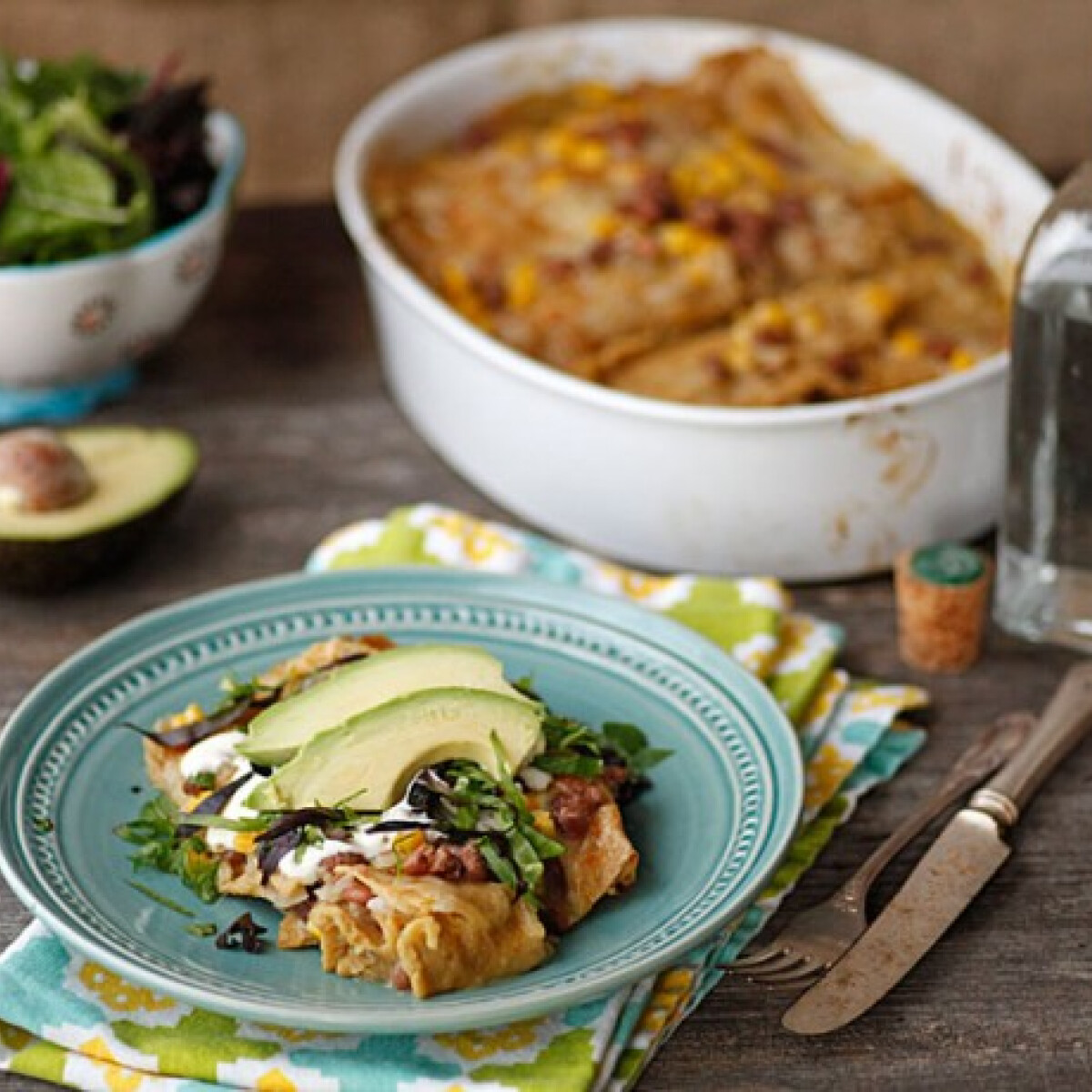 Enchilada, kicsit amerikai, kicsit mexikói