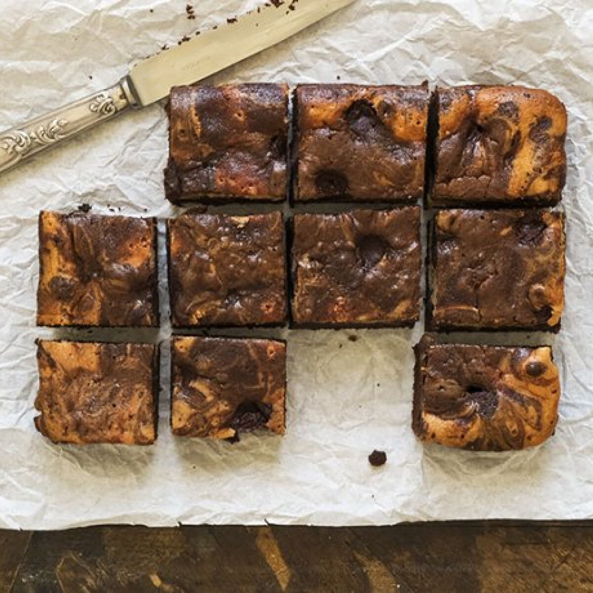 Bögrés cseresznyés brownie