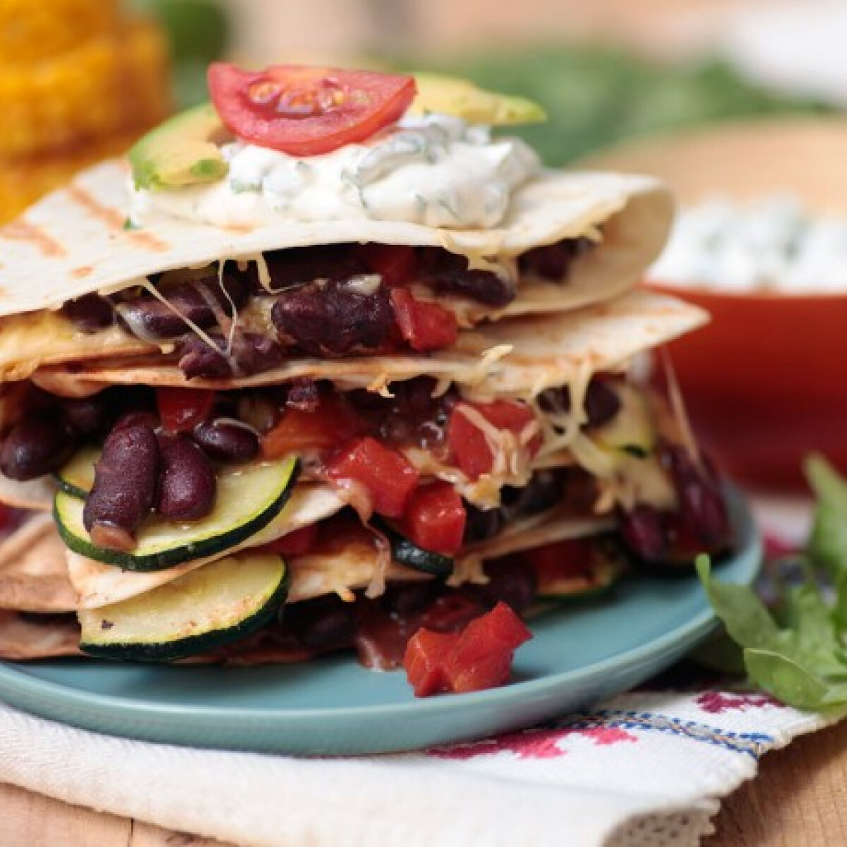 Quesadilla, ahogy nyár végén készül