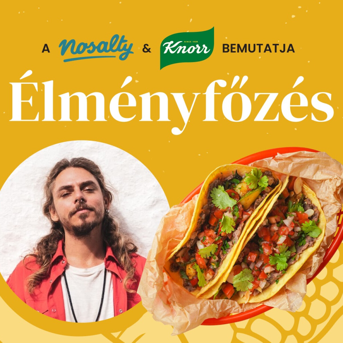 Élményfőzés Steiner Kristóffal – készíts vele tacot feketebabpürével, sült zöldségekkel és salsával, élőben!