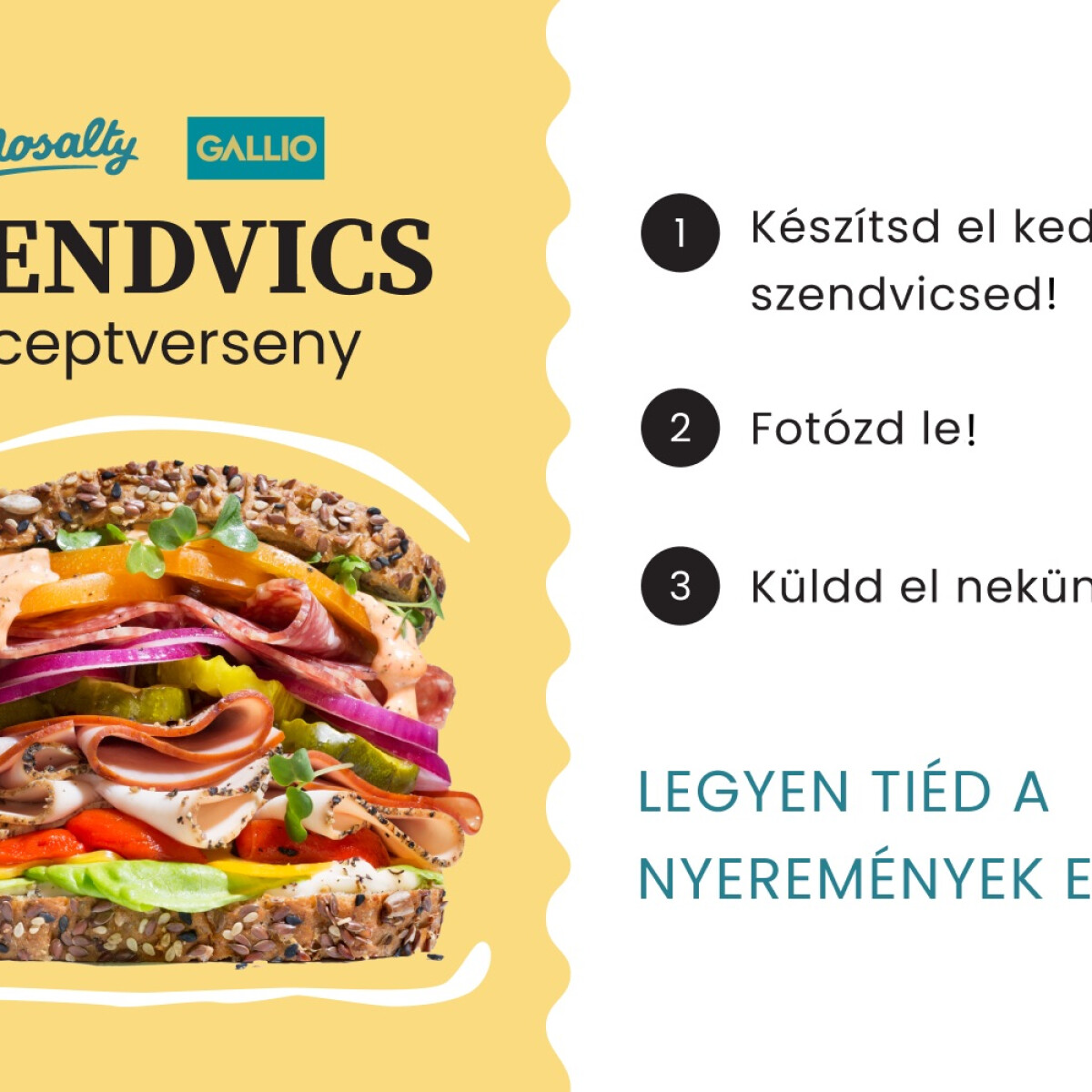 Szendvicsreceptversenyünk lezárult, Ők lettek a nyertesek