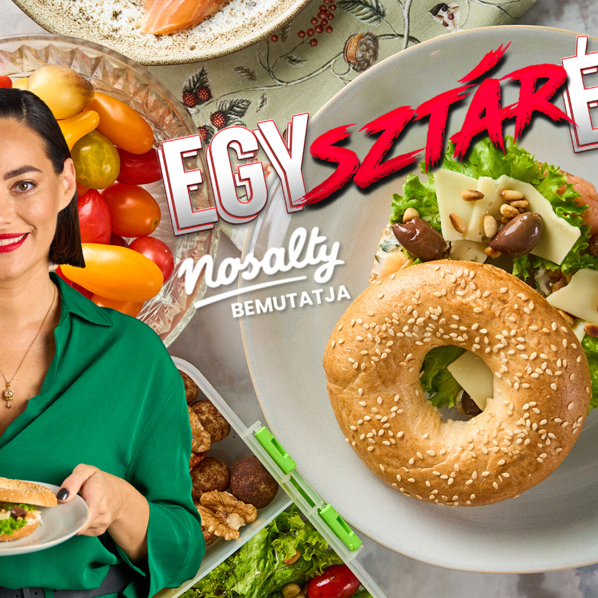 Egysztárétel – Görög Zita isteni sajtos-lazacos bagelt készített, és gyerekkori tízórai-kalandjairól is mesélt