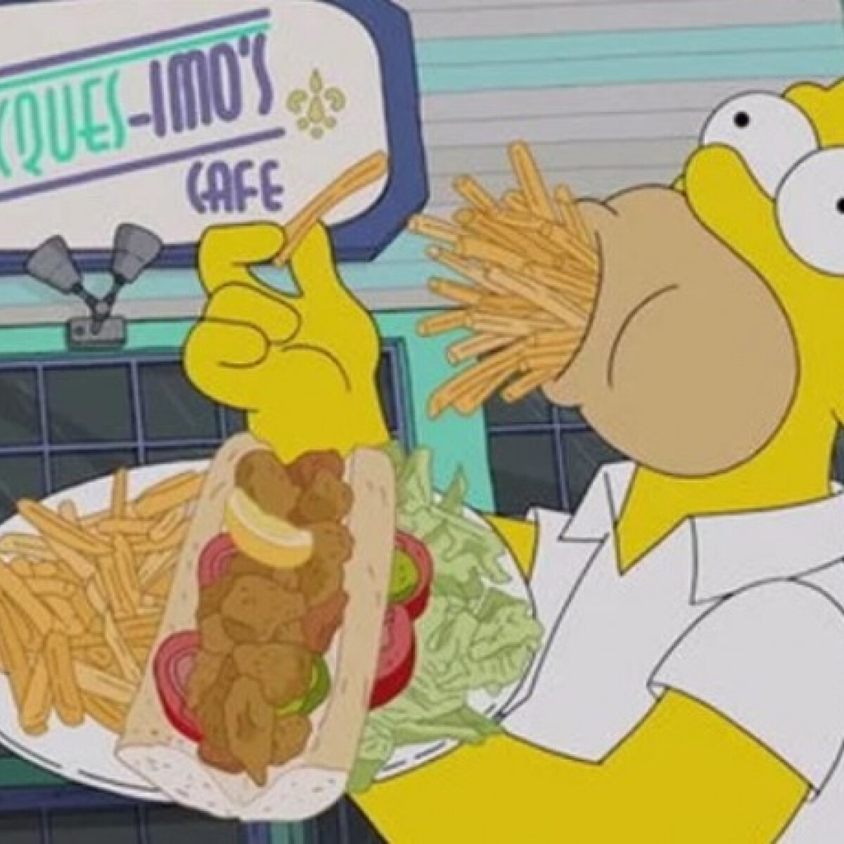 VIDEÓN, ahogy Homer Simpson módjára zabál fel egy várost két lány