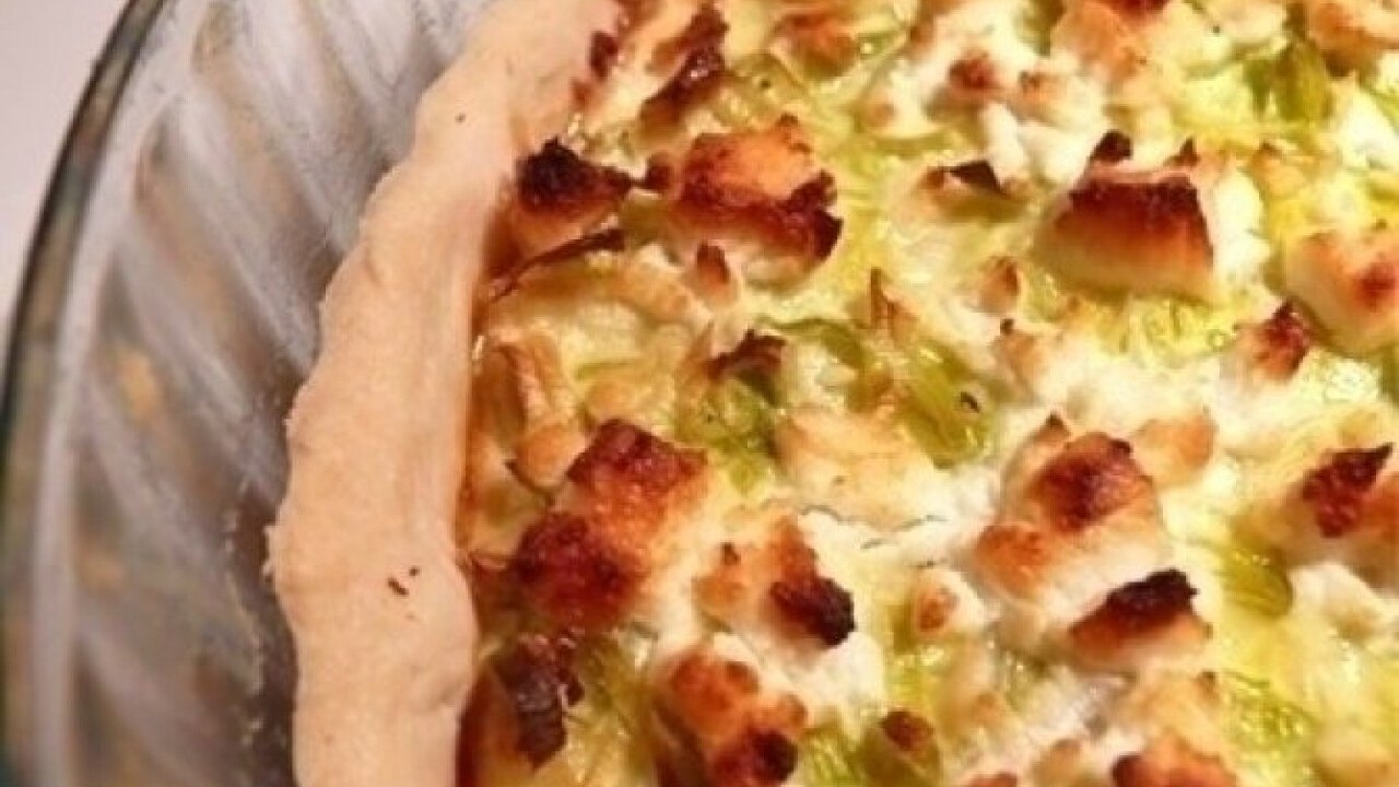 Kecskesajtos quiche