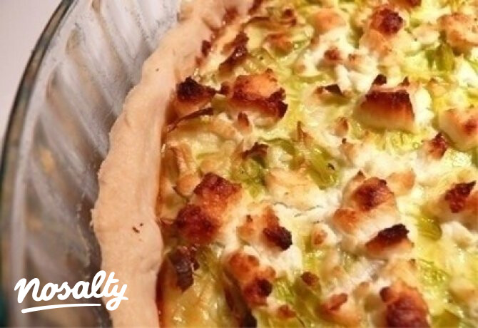 Kecskesajtos quiche