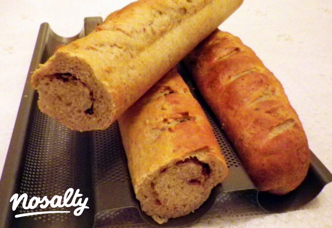 Édes és sós töltött baguette