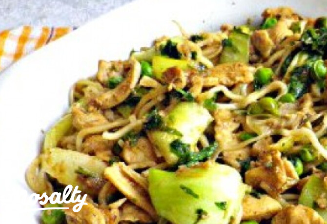 Csirke pak choi-jal