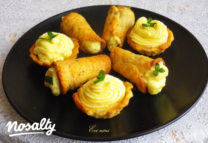 Sós-édes cannoli és kosárka