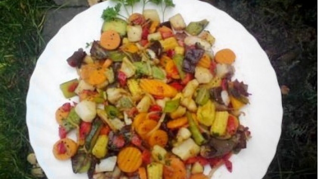 Pikáns grillzöldség