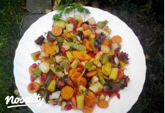 Pikáns grillzöldség