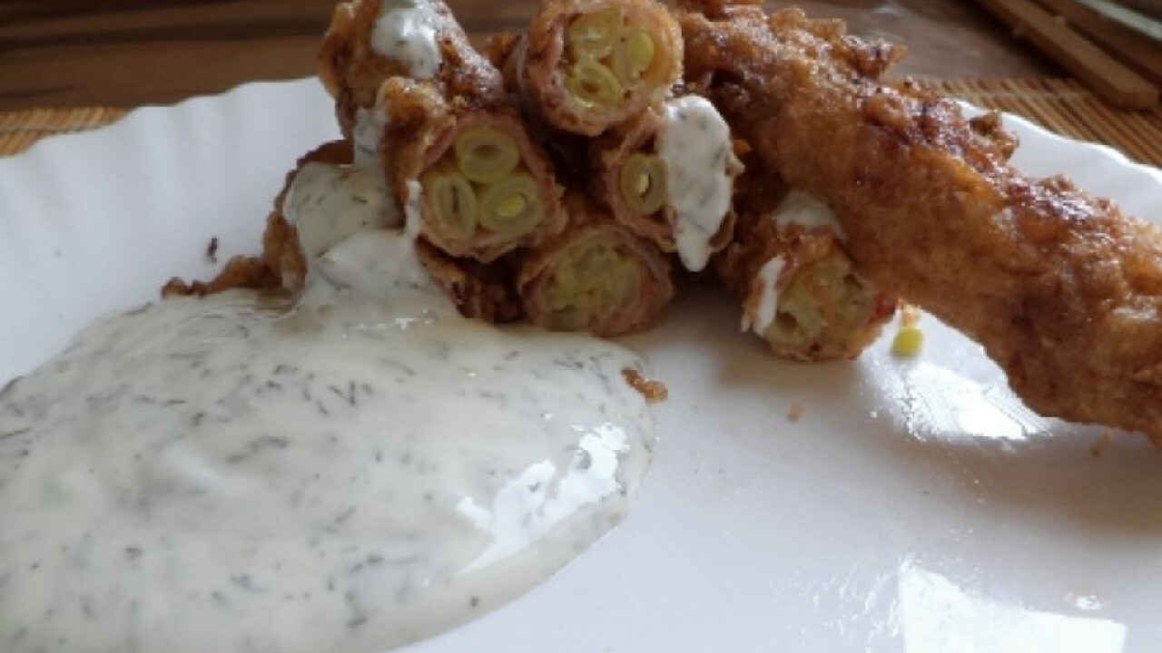 Rántott zöldbab juhtúrós mártogatóssal