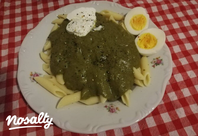 Sóskamártás penne tésztával