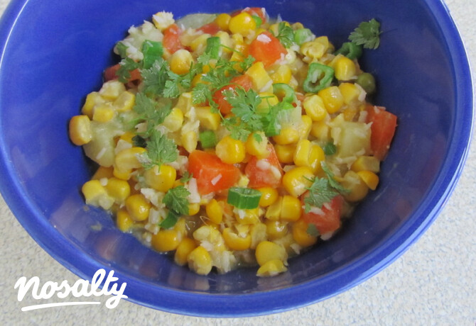 Kukorica-curry kókusszal