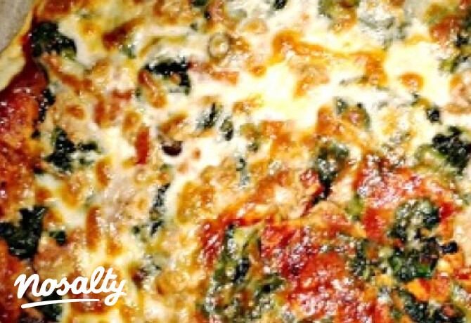 Spenótos-tonhalas pizza Gonoszkától