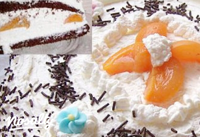 Sárgabarackos joghurttorta