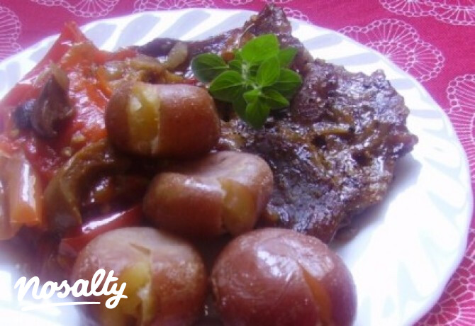 Lecsós tarja roppantott újburgonyával- Lecsós szelet 7.