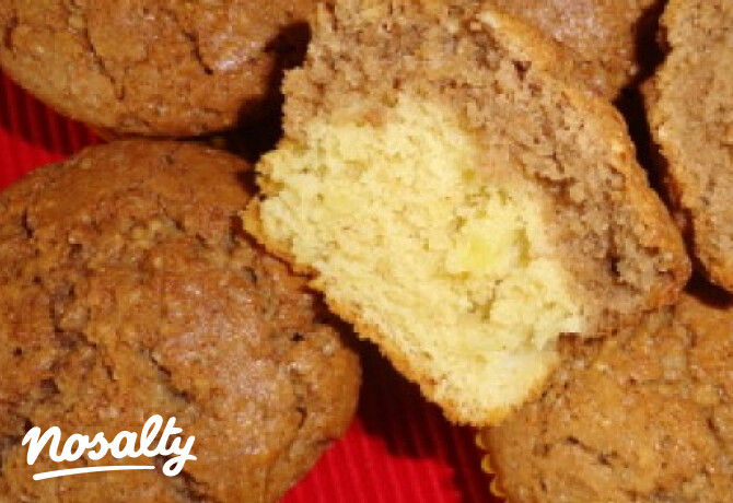 Kétszínű almás muffin