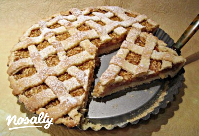 Almás pite vaníliapudinggal