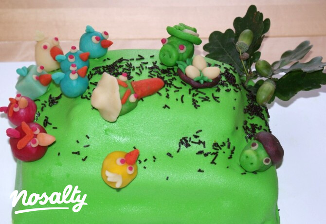 Narancsos Angry Birds torta
