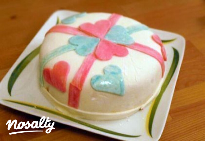 Vidám fondant torta