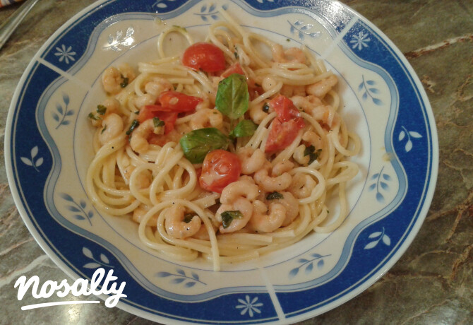 Garnélás-tejszínes spagetti