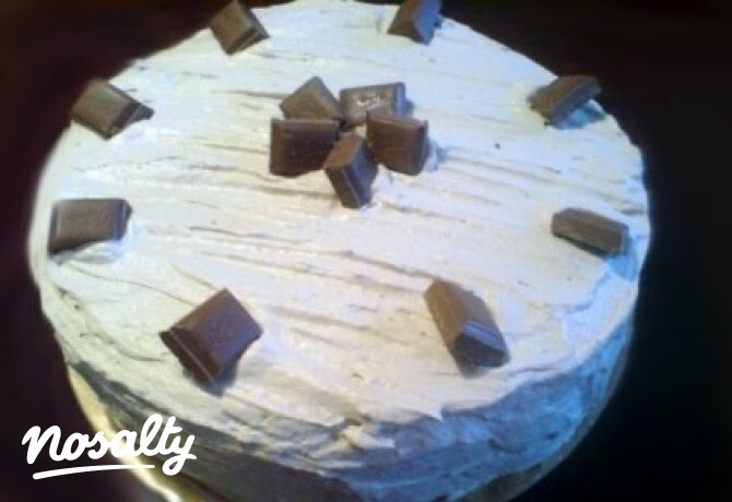 Almás-csokihabos torta