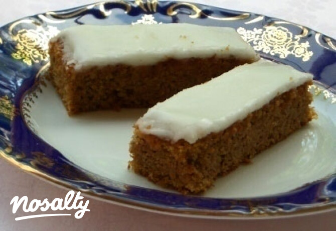 Sárgarépás-diós szelet