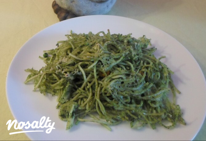 Zöldséges spenótos spagetti