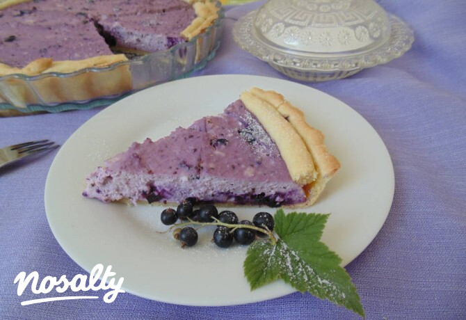 Feketeribizlis-túrós pite
