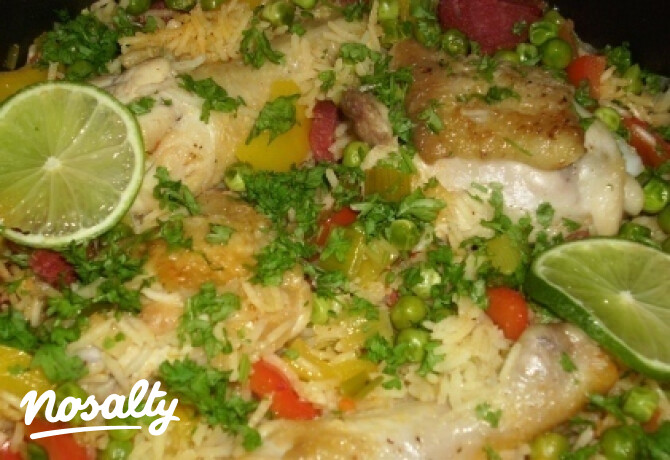Csirkés-chorizos paella