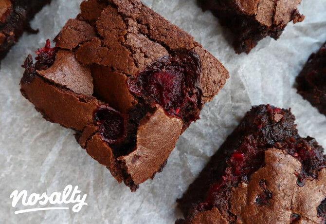 Gluténmentes málnás brownie