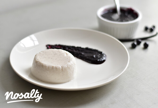 Kókuszos panna cotta berkenyepürével