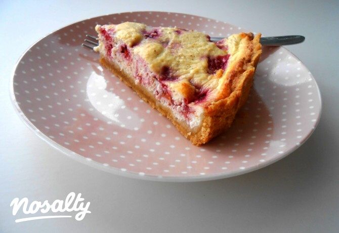 Túróhabos málnás pite