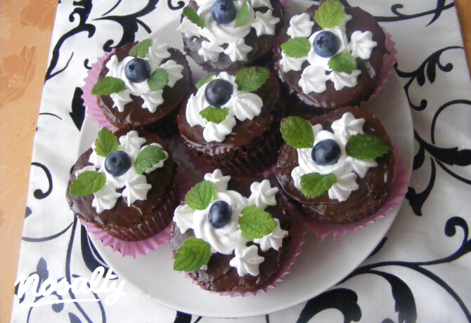 Csokis muffin áfonyával