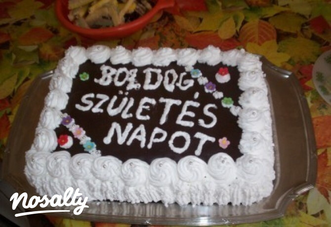 "Boldog Szülinapot" torta - Gesztenyetorta 7.