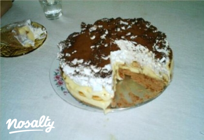 Gesztenyetorta 10. - kávés, kekszes