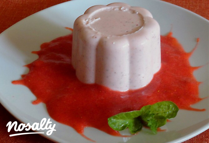 Epres panna cotta eperpürével