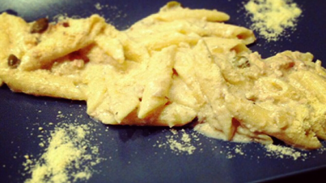 Pezsgős-tonhalas penne