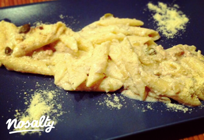 Pezsgős-tonhalas penne