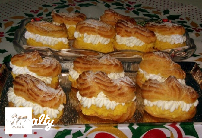 Eclair fánk vaníliakrémmel