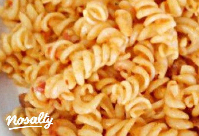 Paprikás virslis fusilli