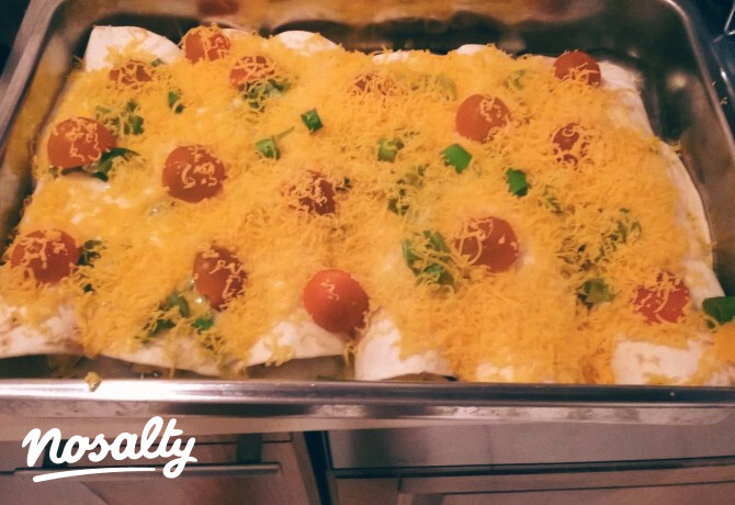 Rántottával töltött enchilada