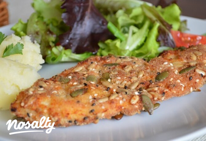 Parmezános bundában sült csirkemell