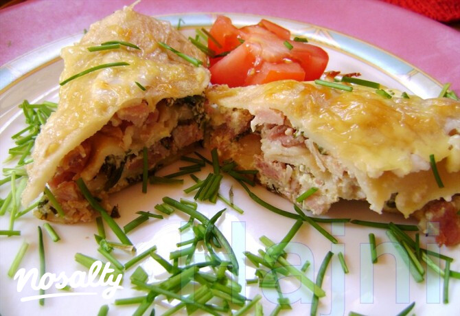 Zöldfűszeres-sonkás palacsinta