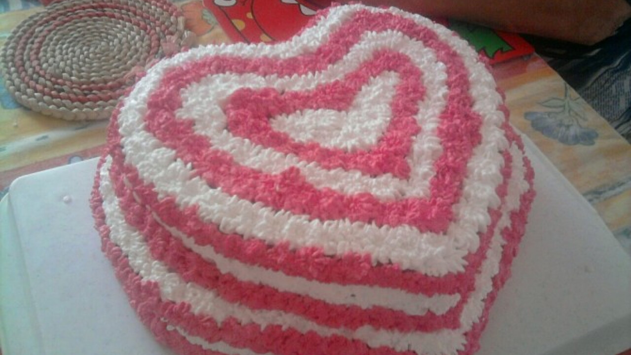 Kakaós szívecske torta