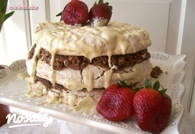 Csokis habcsók-torta