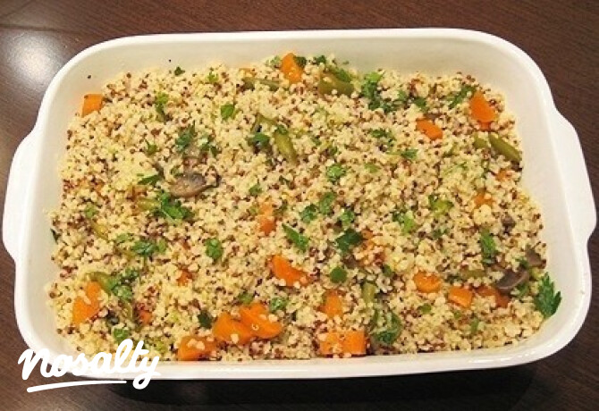Bulgur-quinoa saláta