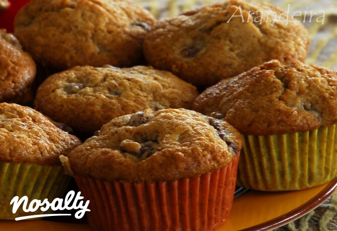 Meggyes - diós muffin