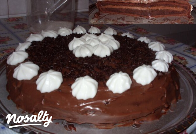 Csokikrémes-kávés torta
